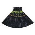 Black Ladies Hawaiian Tropical Print Hula Skirt
